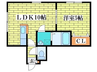 カステル大曲の物件間取画像